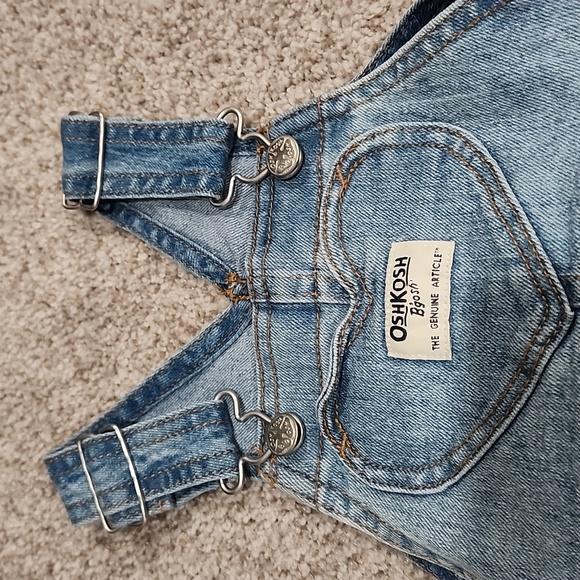 OshKosh Baby 12 mth overall dress with butterflies - Picture 3 of 5